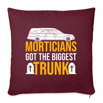 Directeur funéraire de Mortician Directeur Cimetière mortuaire - Housse de coussin décorative 45 x 45 cm - bordeaux - Devant