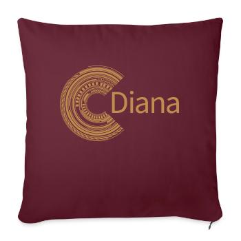 Pour Diana - Housse de coussin décorative 45 x 45 cm - bordeaux - Devant