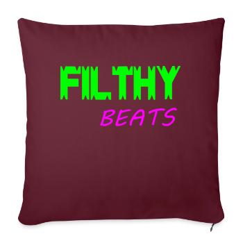 Des battements sales - Housse de coussin décorative 45 x 45 cm - bordeaux - Devant