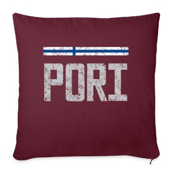 Pori - Housse de coussin décorative 45 x 45 cm - bordeaux - Devant