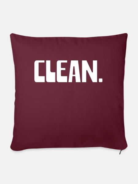 CLEAN - Sofakissenbezug 45 x 45 cm - Burgunderrot