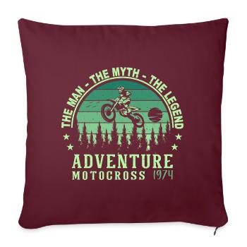 1974 Anniversaire de naissance en 1974 Rétro Vintage - Housse de coussin décorative 45 x 45 cm - bordeaux - Devant