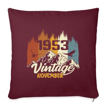72e anniversaire - légendaire depuis novembre 1953 - Housse de coussin décorative 45 x 45 cm - bordeaux - Devant