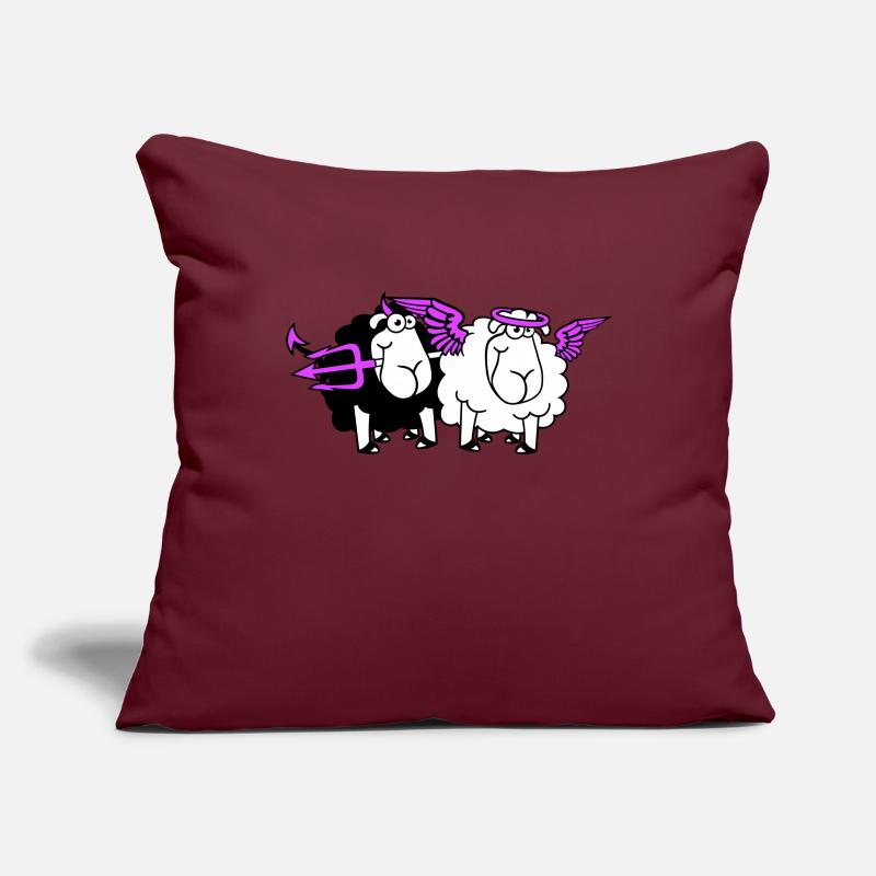 2 Sheep Angel Devil Satan Hell Evil Heaven Good Sofa pillowcase 17,3'' x 17,3'' (45 x 45 cm)
