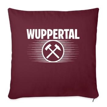 Wuppertal Glueck auf Bergbau - Sofakissenbezug 45 x 45 cm - Burgunderrot - Vorne
