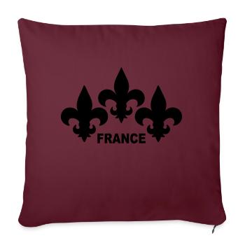 Fleurs de Lys - Housse de coussin décorative 45 x 45 cm - bordeaux - Devant