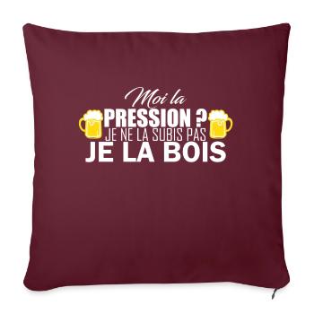 moi la pression - Sofakissenbezug 45 x 45 cm - Burgunderrot - Vorne