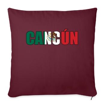 Cancun - Sofakissenbezug 45 x 45 cm - Burgunderrot - Vorne