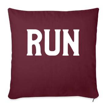 run - Housse de coussin décorative 45 x 45 cm - bordeaux - Devant