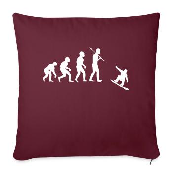 Snowboard Snowboarder - Sofakissenbezug 45 x 45 cm - Burgunderrot - Vorne