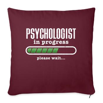 Psychologues en cours - Housse de coussin décorative 45 x 45 cm - bordeaux - Devant