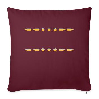 Frame Text Bouteilles de bière - Housse de coussin décorative 45 x 45 cm - bordeaux - Devant