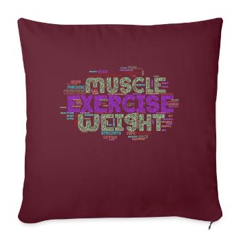 muscle exercise weight - Sofakissenbezug 45 x 45 cm - Burgunderrot - Vorne