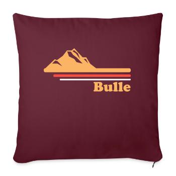 Bulle Stadt Schweiz - Sofakissenbezug 45 x 45 cm - Burgunderrot - Vorne