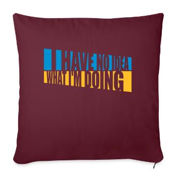 Aucune idée - Housse de coussin décorative 45 x 45 cm - bordeaux - Devant