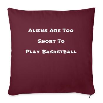 drôle de filles basket 3point anniversaire - Housse de coussin décorative 45 x 45 cm - bordeaux - Devant