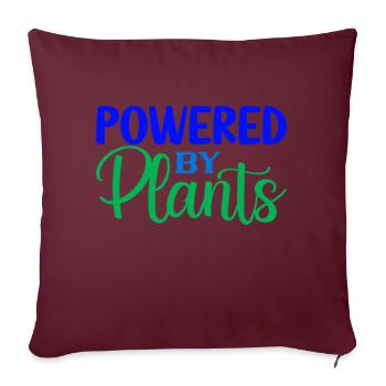 Propulsé par les plantes - Housse de coussin décorative 45 x 45 cm - bordeaux - Devant