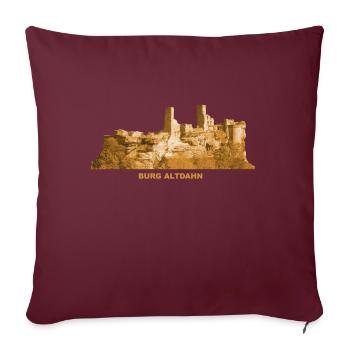 Château d’Altdahn ruine Forêt du Palatinat Rhénanie-Palatinat - Housse de coussin décorative 45 x 45 cm - bordeaux - Devant