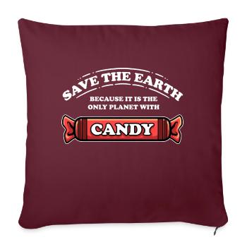CANDY DESIGN 3 - Sofakissenbezug 45 x 45 cm - Burgunderrot - Vorne