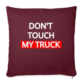 Camion - Housse de coussin décorative 45 x 45 cm - bordeaux - Devant