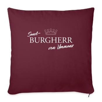 Burgherr Ummanz - Sofakissenbezug 45 x 45 cm - Burgunderrot - Vorne