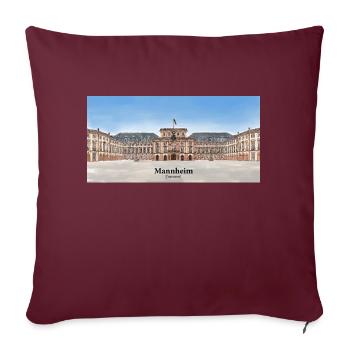 Barockschloss Mannheim Aquarell - Sofakissenbezug 45 x 45 cm - Burgunderrot - Vorne