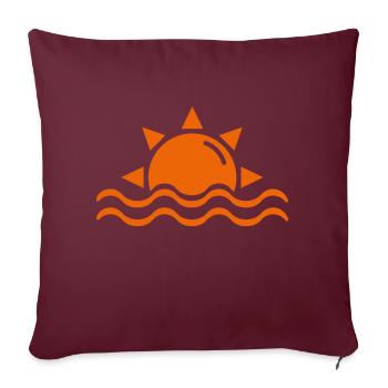 Sommer Sonne - Sofakissenbezug 45 x 45 cm - Burgunderrot - Vorne