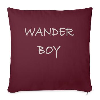 Garçon errant - Housse de coussin décorative 45 x 45 cm - bordeaux - Devant