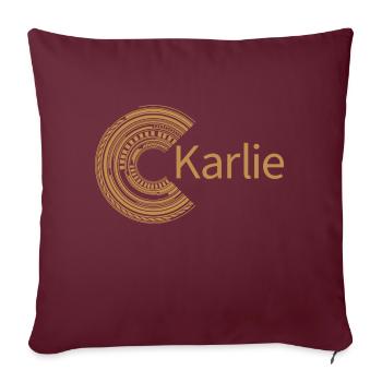 Pour Karlie - Housse de coussin décorative 45 x 45 cm - bordeaux - Devant