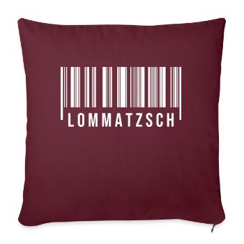 Sachsen Lommatzsch - Sofakissenbezug 45 x 45 cm - Burgunderrot - Vorne