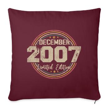 Les Légendes Sont Nées En Décembre 2007 - 2007 - Housse de coussin décorative 45 x 45 cm - bordeaux - Devant