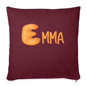 Emma - Housse de coussin décorative 45 x 45 cm - bordeaux - Devant