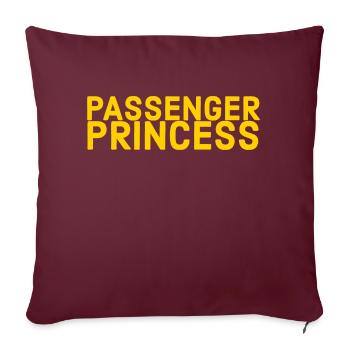 Princesse passagère - Housse de coussin décorative 45 x 45 cm - bordeaux - Devant