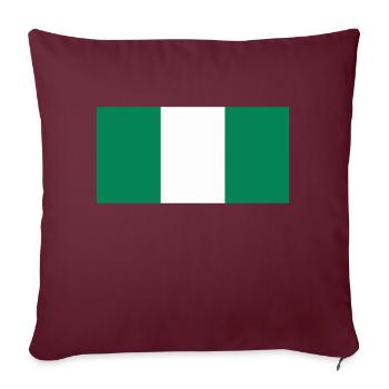 Nigeria flag / Drapeau Nigéria - Housse de coussin décorative 45 x 45 cm - bordeaux - Devant