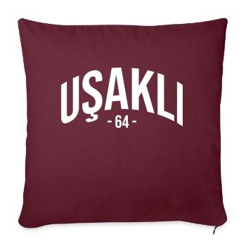 Usak 64 Türkei Turkiye Geschenk Urlaub TR Türk - Sofakissenbezug 45 x 45 cm - Burgunderrot - Vorne