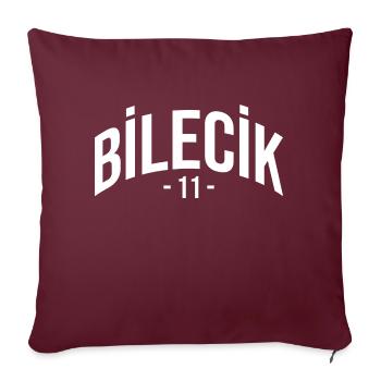 Bilecik 11 Türkei Turkiye Geschenk Urlaub Türk - Sofakissenbezug 45 x 45 cm - Burgunderrot - Vorne