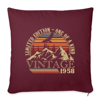 1958 Vintage Geburtstagsgeschenk 1958 Retro 1958 - Sofakissenbezug 45 x 45 cm - Burgunderrot - Vorne