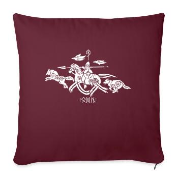 Odin Tiere - Sofakissenbezug 45 x 45 cm - Burgunderrot - Vorne