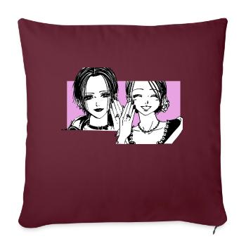 Nana Hachi - Manga - Anime - Alliance - Housse de coussin décorative 45 x 45 cm - bordeaux - Devant