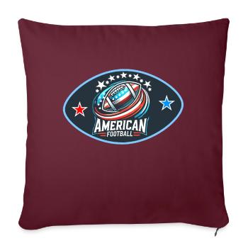 American Football Logo - Sofa pillowcase 17,3'' x 17,3'' (45 x 45 cm) - burgundy - Front