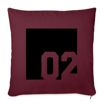 2002 - Housse de coussin décorative 45 x 45 cm - bordeaux - Devant