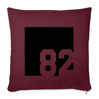 1982 - Housse de coussin décorative 45 x 45 cm - bordeaux - Devant