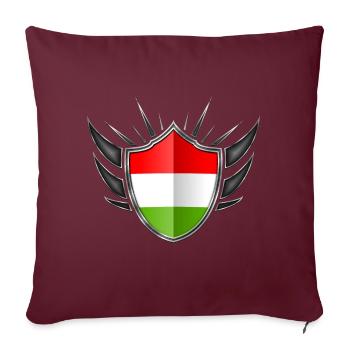 Hongrie manteau de drapeau des bras d'argent 013 - Housse de coussin décorative 45 x 45 cm - bordeaux - Devant