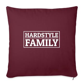 Hardstyle Merchandise Hardstyle Famille - Housse de coussin décorative 45 x 45 cm - bordeaux - Devant