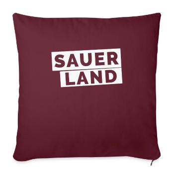 Sauerland - Sofakissenbezug 45 x 45 cm - Burgunderrot - Vorne