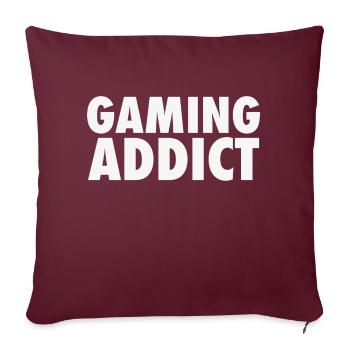 Gaming Gamer Spielkonsole Konsole Gamepad Geschenk - Housse de coussin décorative 45 x 45 cm - bordeaux - Devant