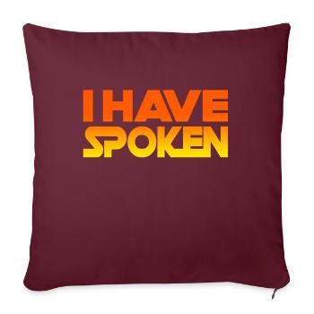 j'ai parlé - Housse de coussin décorative 45 x 45 cm - bordeaux - Devant