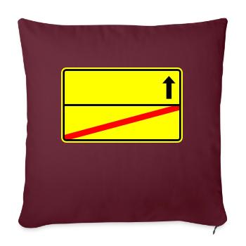Panneau de signalisation modèle - Housse de coussin décorative 45 x 45 cm - bordeaux - Devant