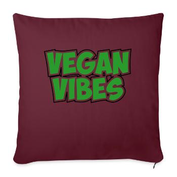Vegan VIBES - Sofakissenbezug 45 x 45 cm - Burgunderrot - Vorne