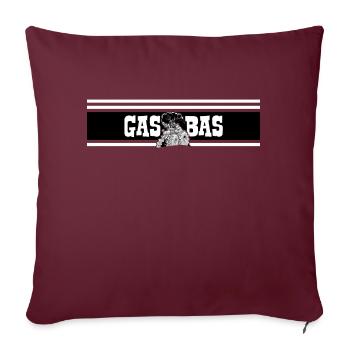 IH GAS BAS noir - Housse de coussin décorative 45 x 45 cm - bordeaux - Devant